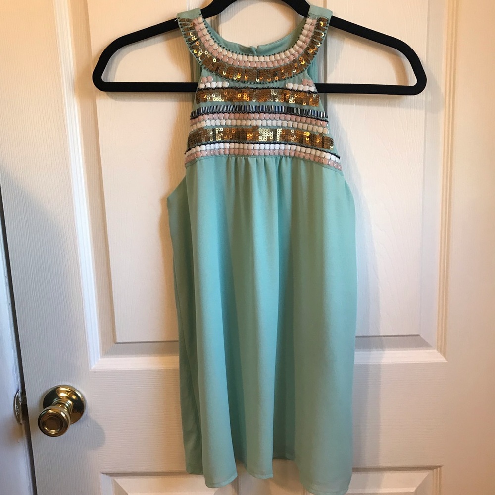 The Limited Embroidered Sequin Halter